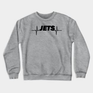 Jets heartbeat black Crewneck Sweatshirt